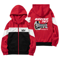 Thumbnail for Boeing 767 Engine (PW4000-94) Designed Colourful Zipped Hoodies