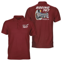 Thumbnail for Boeing 767 Engine (PW4000-94) Designed Double Side Polo T-Shirts