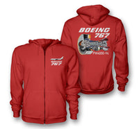 Thumbnail for The Boeing 767 Engine (PW4000-94) Engine Designed Zipped Hoodies