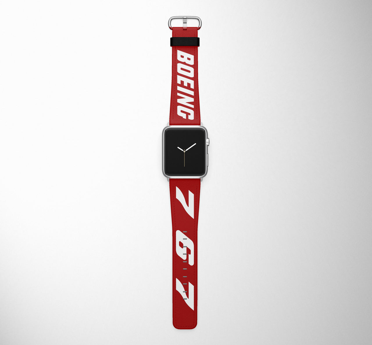 Boeing 767 Flat Text Designed Leather Apple Watch Straps