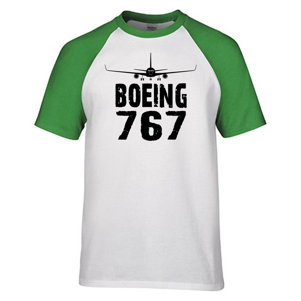 Boeing 767 & Plane Designed Raglan T-Shirts