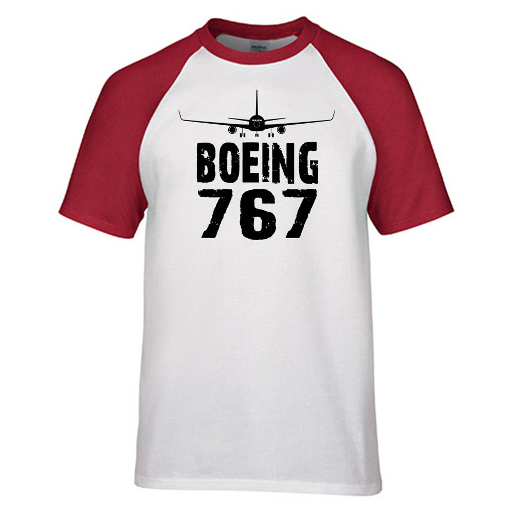Boeing 767 & Plane Designed Raglan T-Shirts