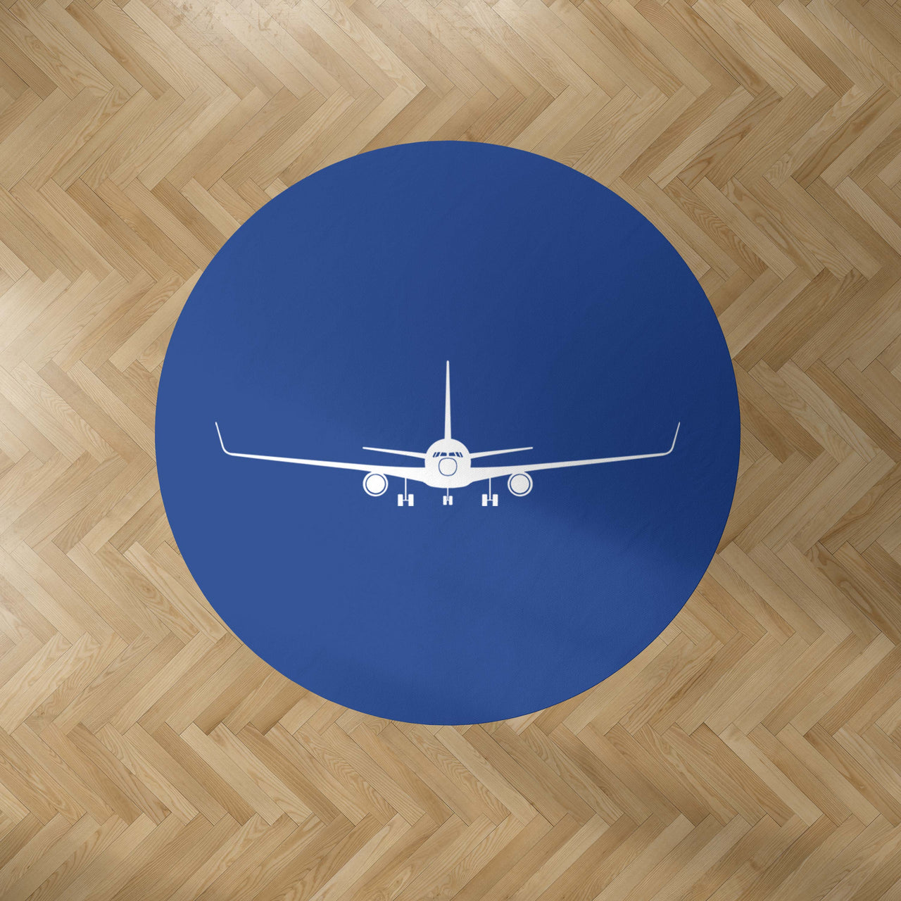 Boeing 767 Silhouette Designed Carpet & Floor Mats (Round)