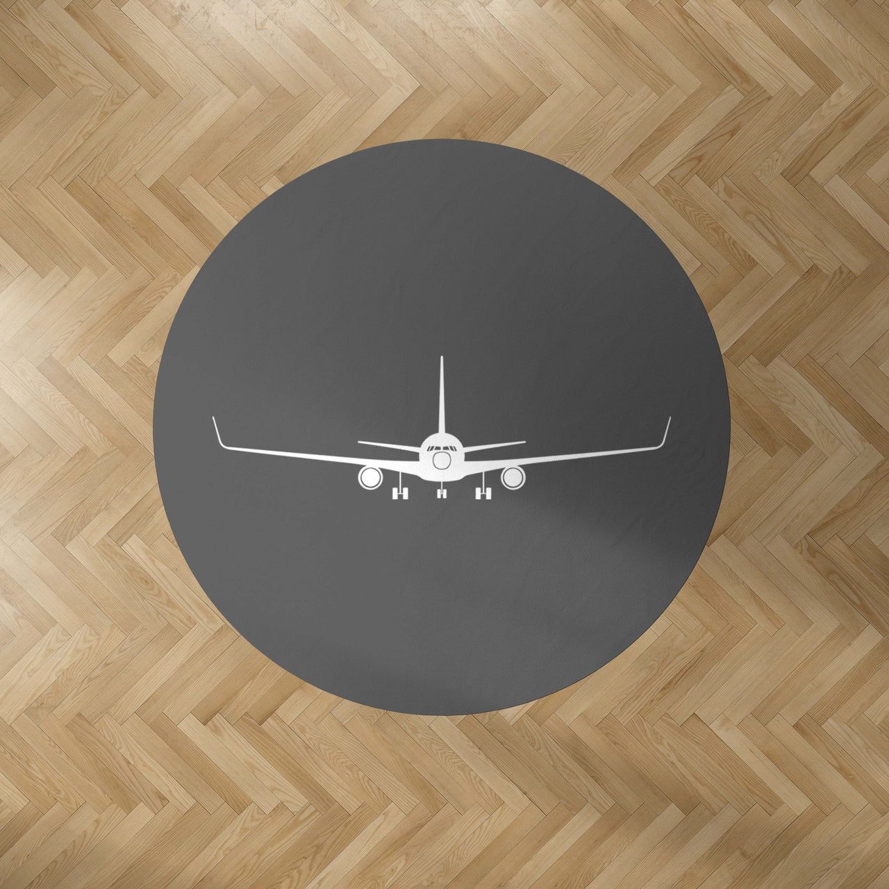 Boeing 767 Silhouette Designed Carpet & Floor Mats (Round)