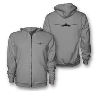 Thumbnail for Boeing 767 Silhouette Designed Zipped Hoodies