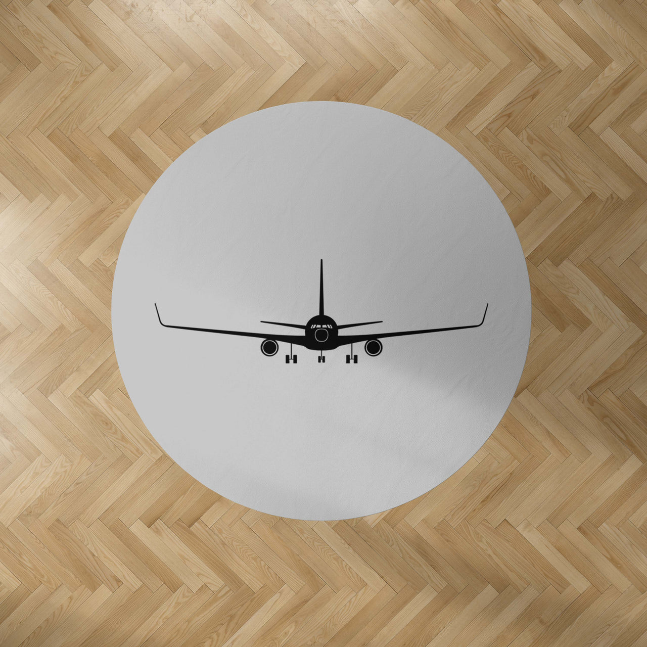 Boeing 767 Silhouette Designed Carpet & Floor Mats (Round)