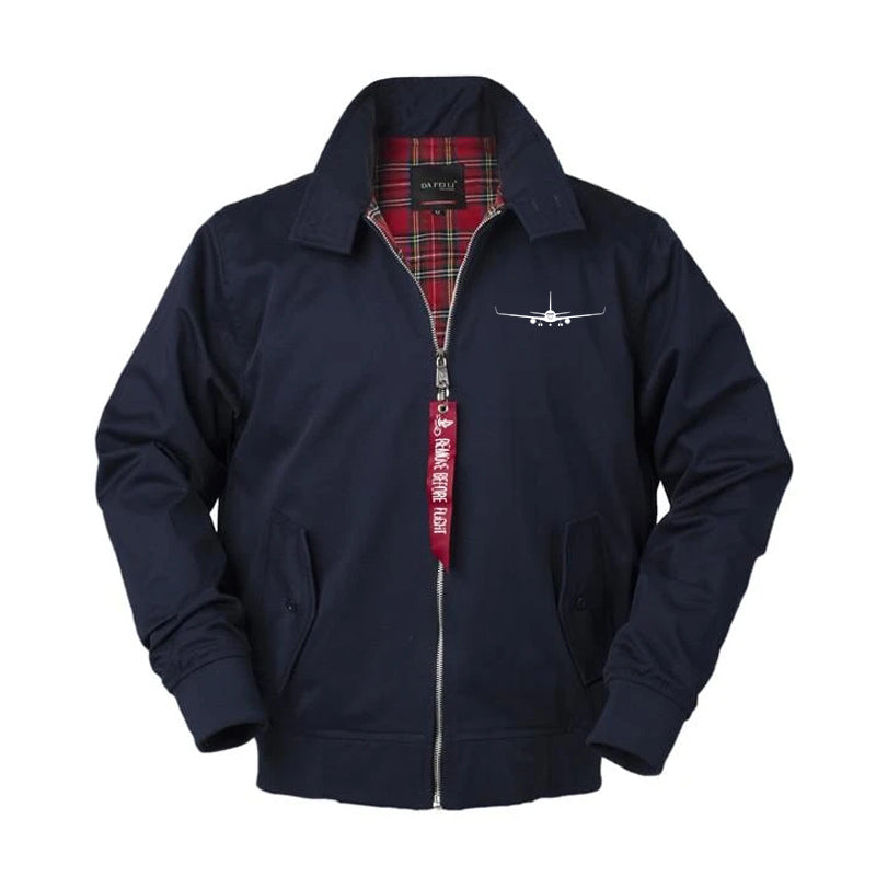 Boeing 767 Silhouette Designed Vintage Style Jackets