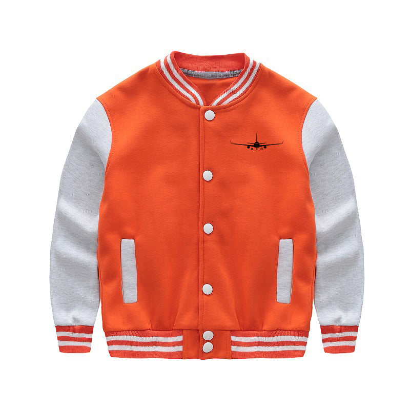 Boeing 767 Silhouette Designed "CHILDREN" Baseball Jackets