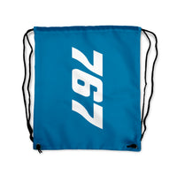 Thumbnail for Boeing 767 Text Designed Drawstring Bags