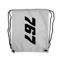 Thumbnail for Boeing 767 Text Designed Drawstring Bags