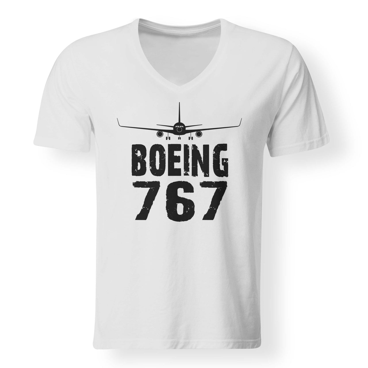 Boeing 767 & Plane Designed V-Neck T-Shirts