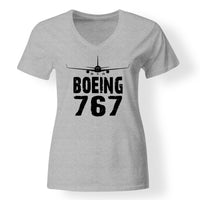 Thumbnail for Boeing 767 & Plane Designed V-Neck T-Shirts