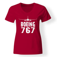 Thumbnail for Boeing 767 & Plane Designed V-Neck T-Shirts