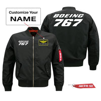 Thumbnail for Boeing 767 Text Designed Pilot Jackets (Customizable)