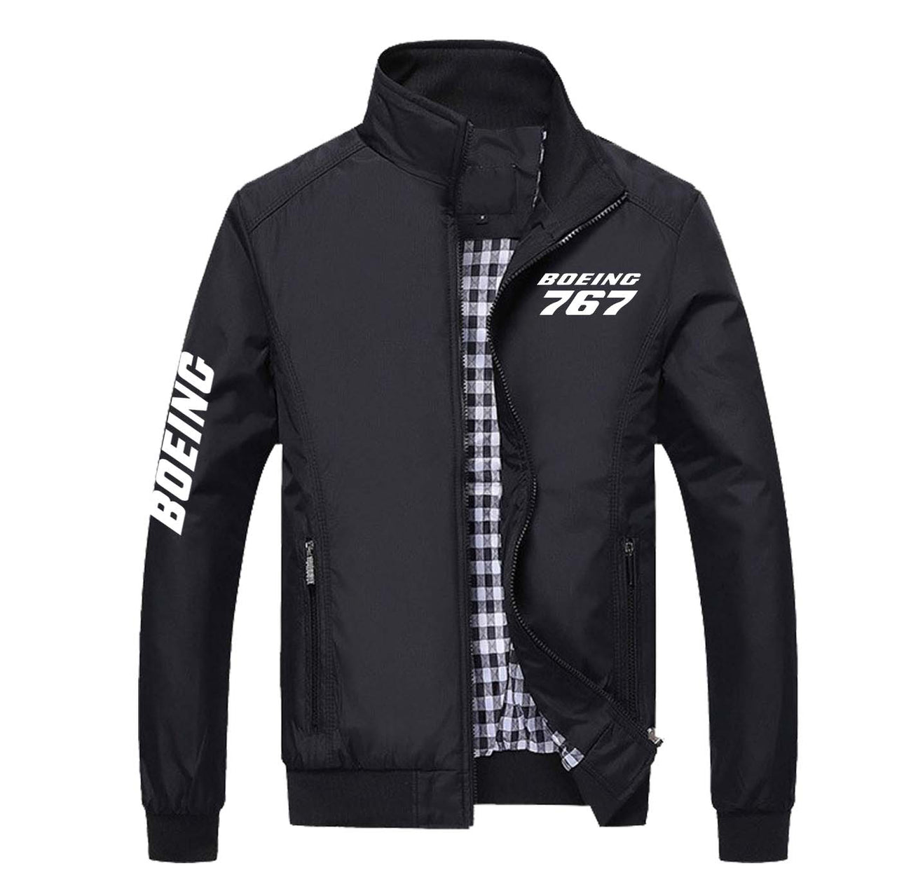 Boeing 767 & Text Designed Stylish Jackets
