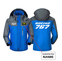 Thumbnail for Boeing 767 & Text Designed Thick Winter Jackets