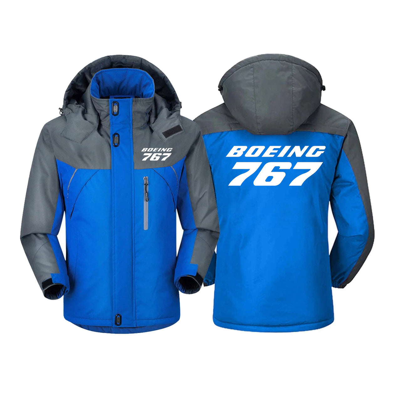 Boeing 767 & Text Designed Thick Winter Jackets