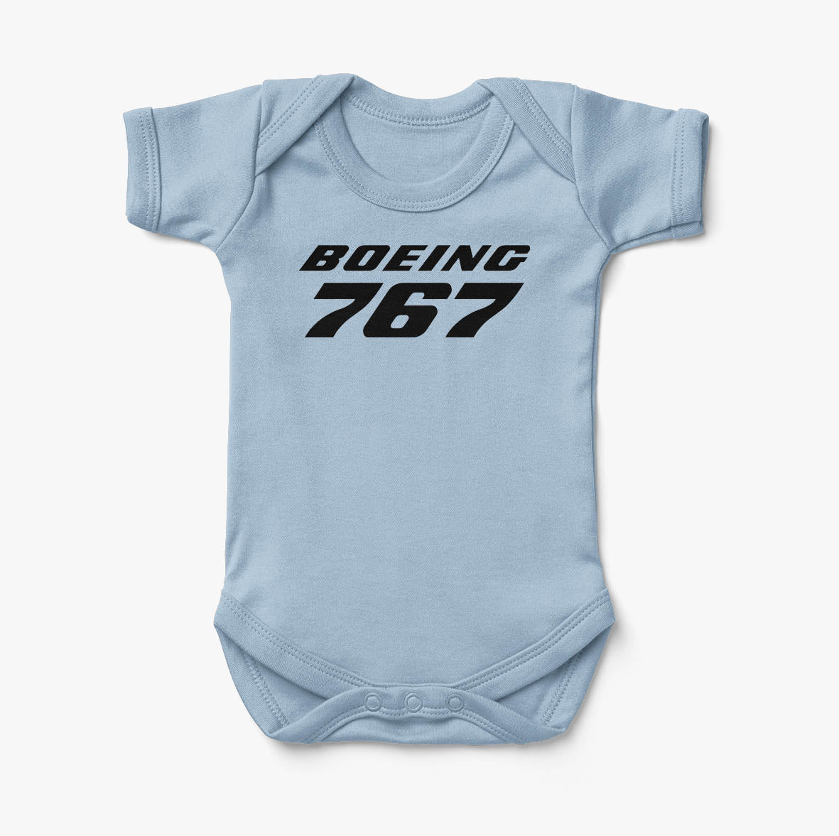 Boeing 767 & Text Designed Baby Bodysuits