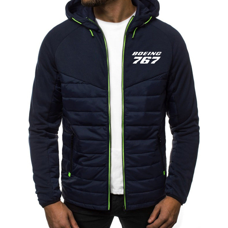 Boeing 767 & Text Designed Sportive Jackets