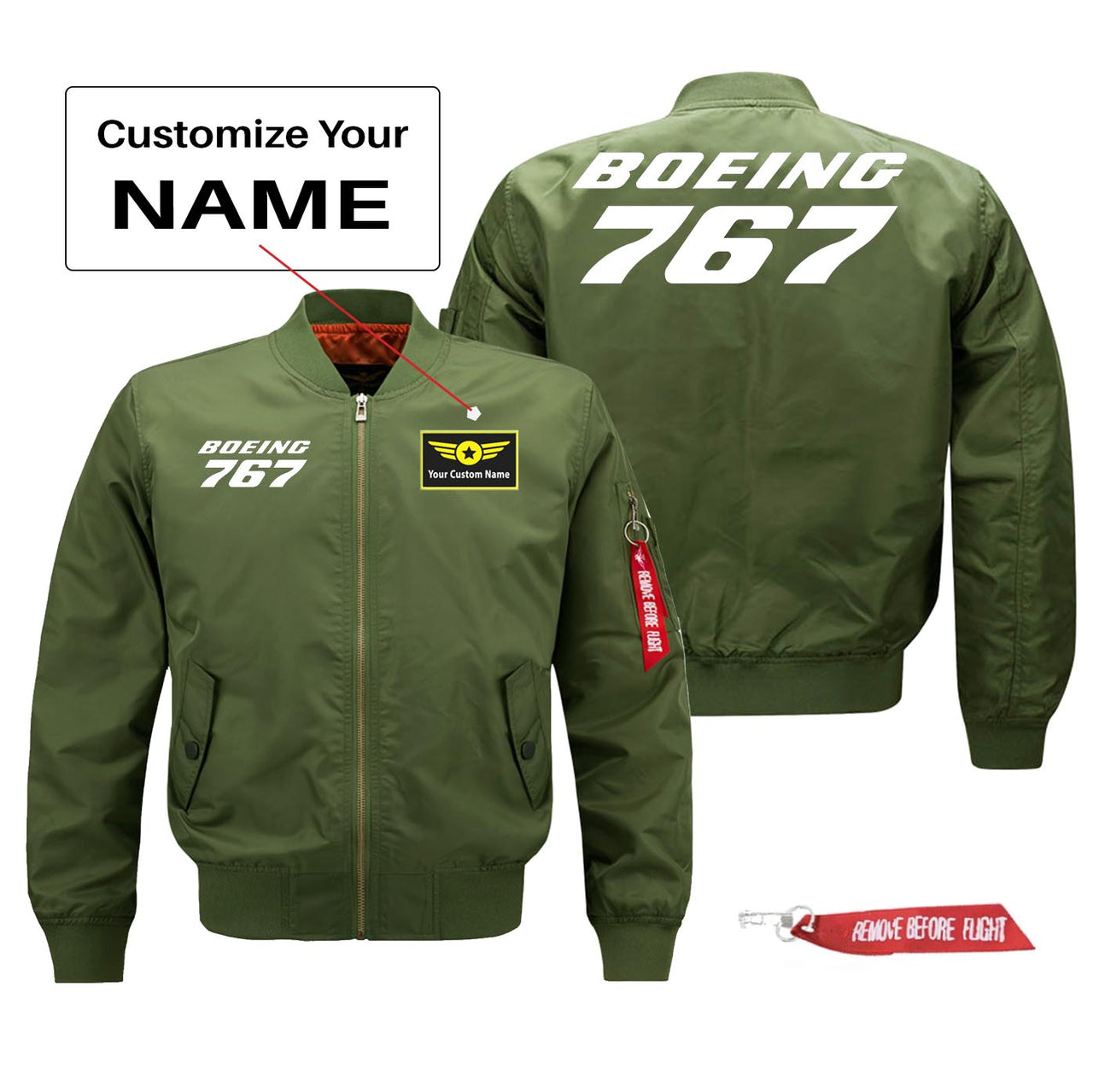 Boeing 767 Text Designed Pilot Jackets (Customizable)