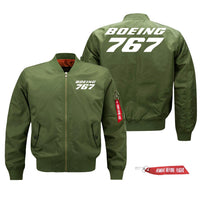 Thumbnail for Boeing 767 Text Designed Pilot Jackets (Customizable)