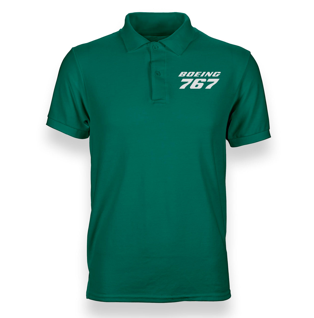 Boeing 767 & Text Designed Polo T-Shirts