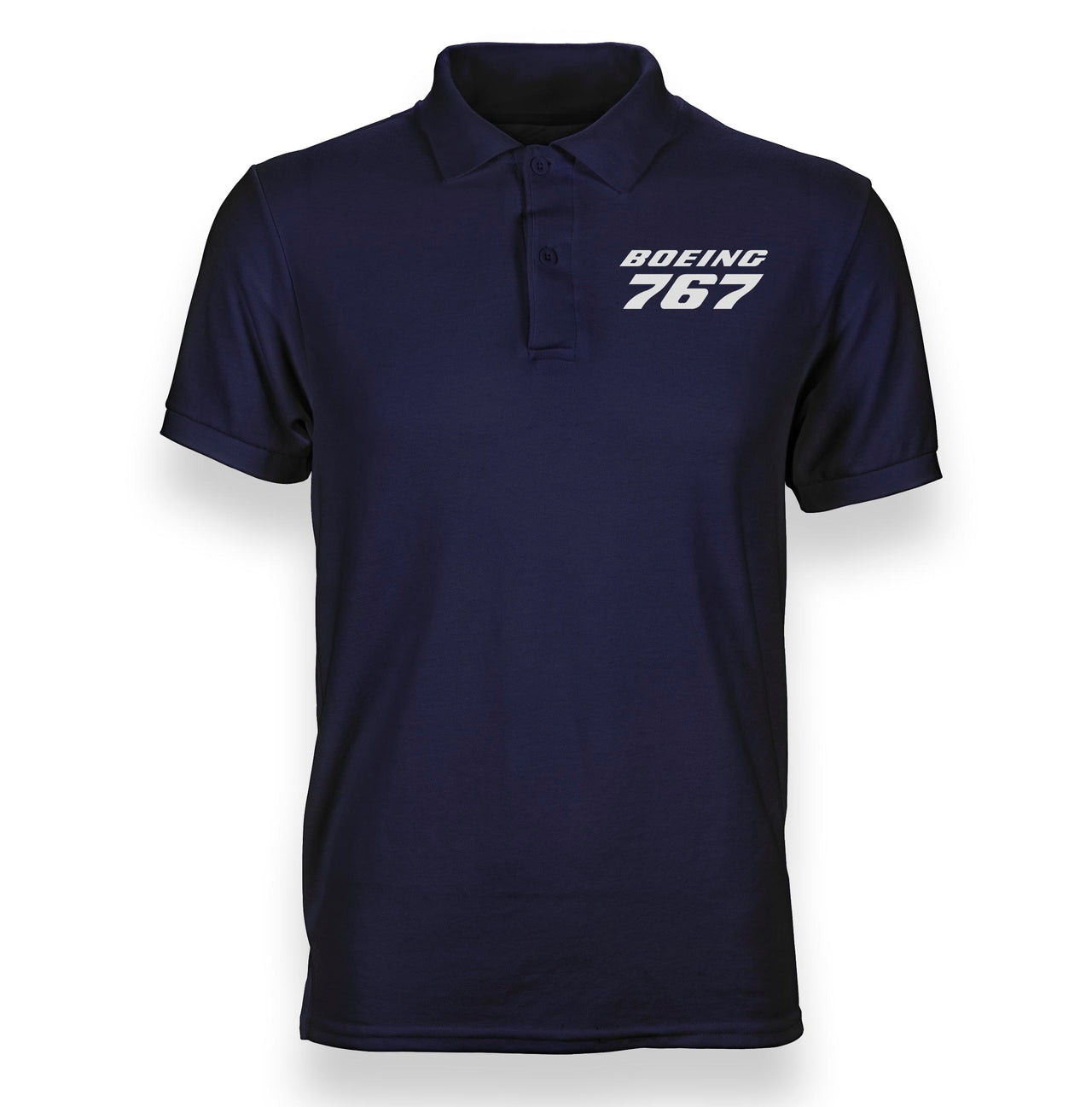 Boeing 767 & Text Designed Polo T-Shirts