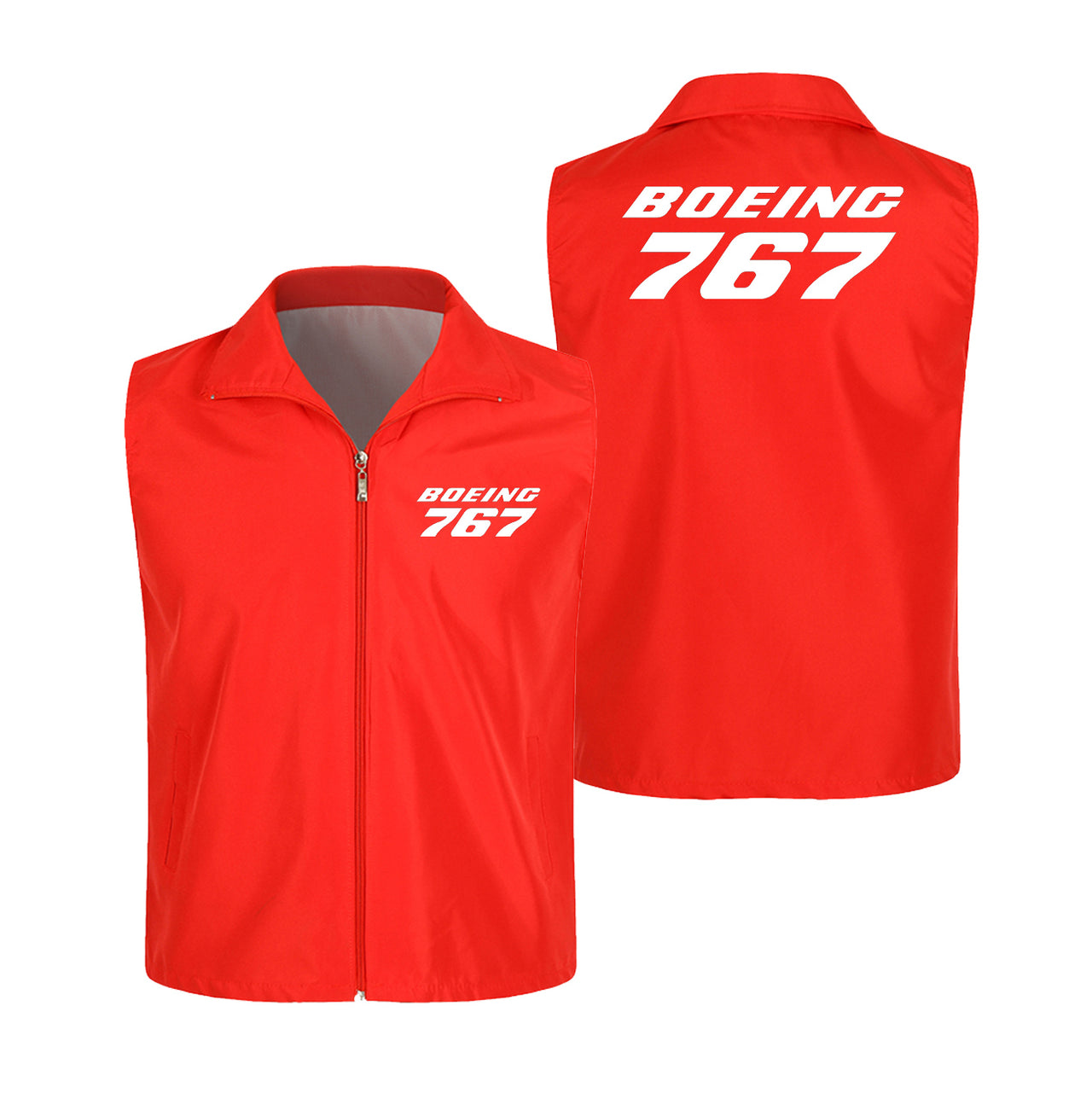 Boeing 767 & Text Designed Thin Style Vests