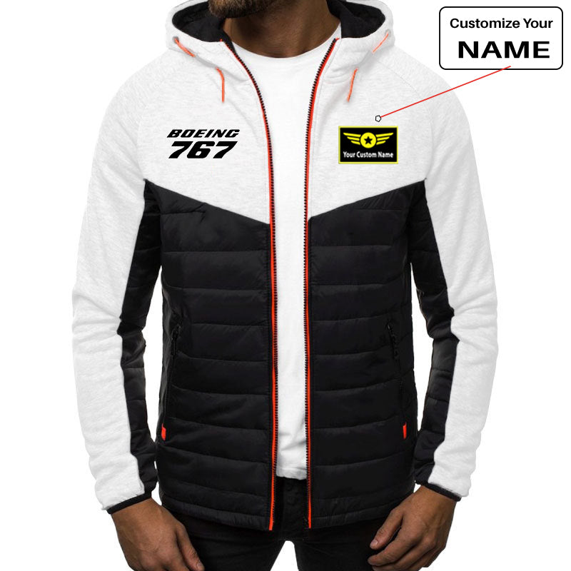 Boeing 767 & Text Designed Sportive Jackets