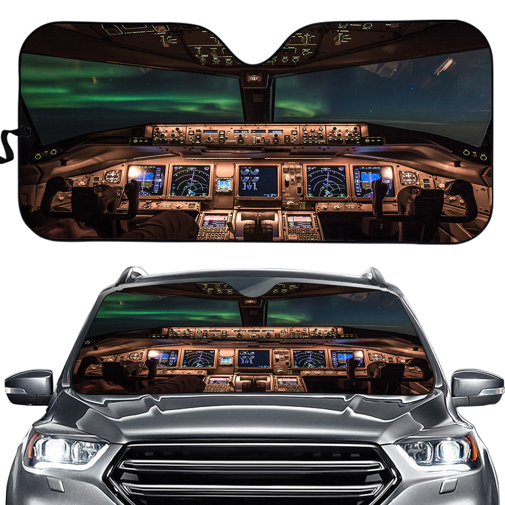 Boeing 777 Cockpit Designed Car Sun Shade