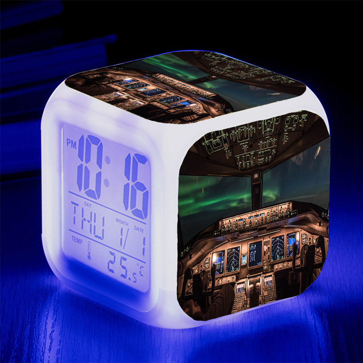 Boeing 777 Cockpit Designed "7 Colour" Digital Alarm Clock