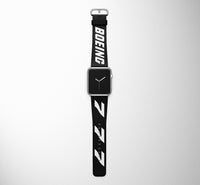 Thumbnail for Boeing 777 Flat Text Designed Leather Apple Watch Straps