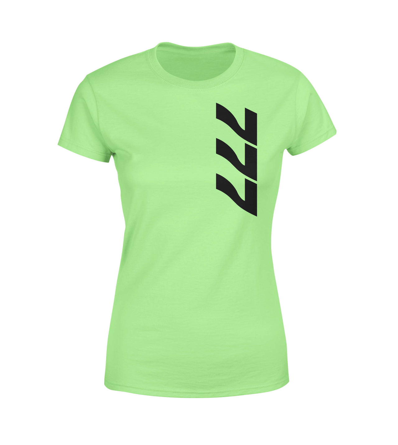 777 Side Text Designed Women T-Shirts