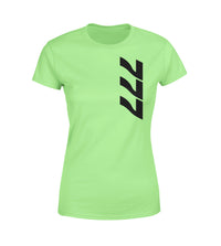 Thumbnail for 777 Side Text Designed Women T-Shirts