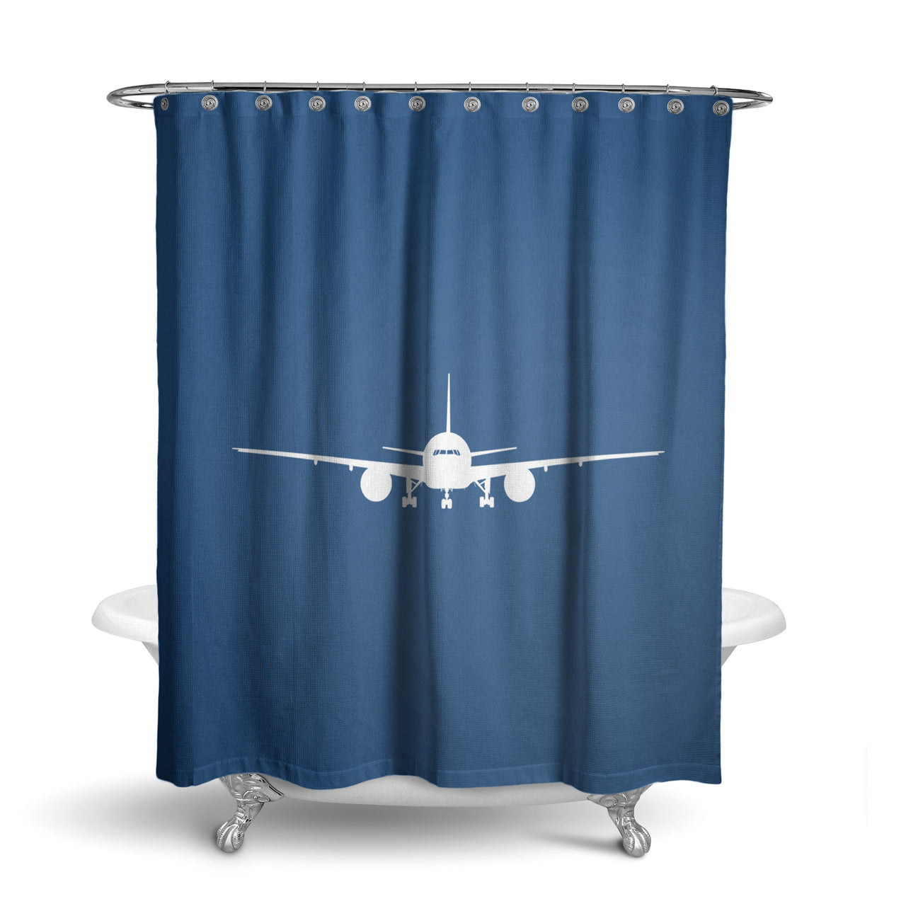 Boeing 777 Silhouette Designed Shower Curtains