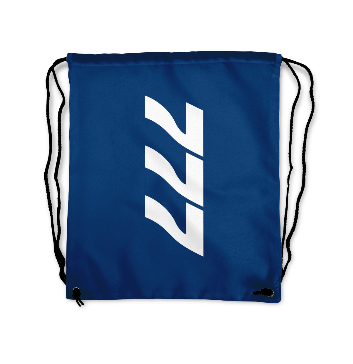 Boeing 777 Text Designed Drawstring Bags