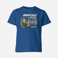 Thumbnail for Boeing 777 & GE90 Engine Designed Children T-Shirts