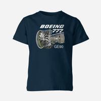 Thumbnail for Boeing 777 & GE90 Engine Designed Children T-Shirts