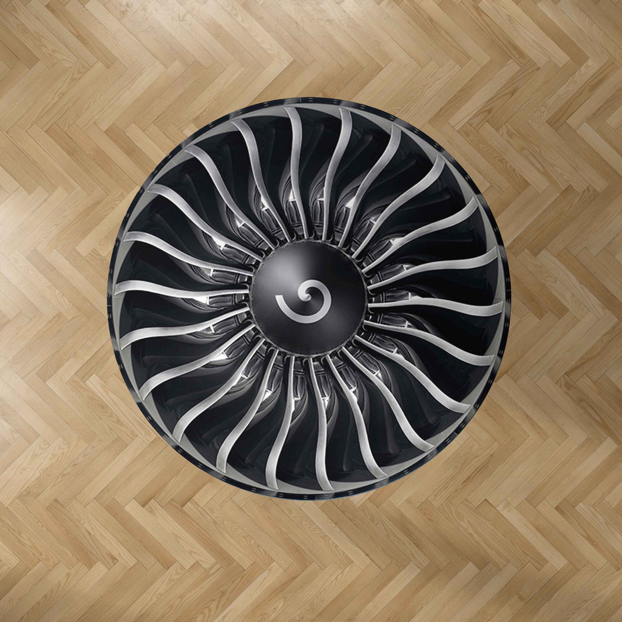 Boeing 777 & GE90 Engine Designed Carpet & Floor Mats (Round)