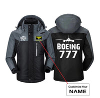 Thumbnail for Boeing 777 & Plane Designed Thick Winter Jackets