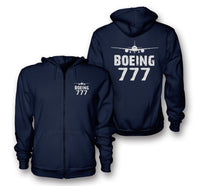 Thumbnail for Boeing 777 & Plane Designed Zipped Hoodies
