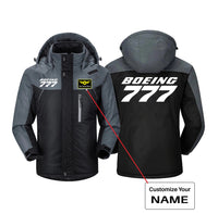 Thumbnail for Boeing 777 & Text Designed Thick Winter Jackets