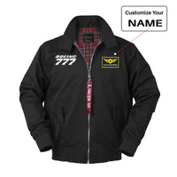 Thumbnail for Boeing 777 & Text Designed Vintage Style Jackets