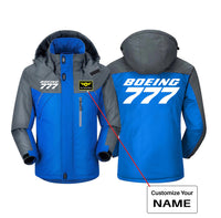 Thumbnail for Boeing 777 & Text Designed Thick Winter Jackets
