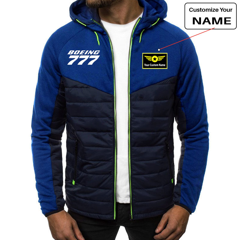 Boeing 777 & Text Designed Sportive Jackets
