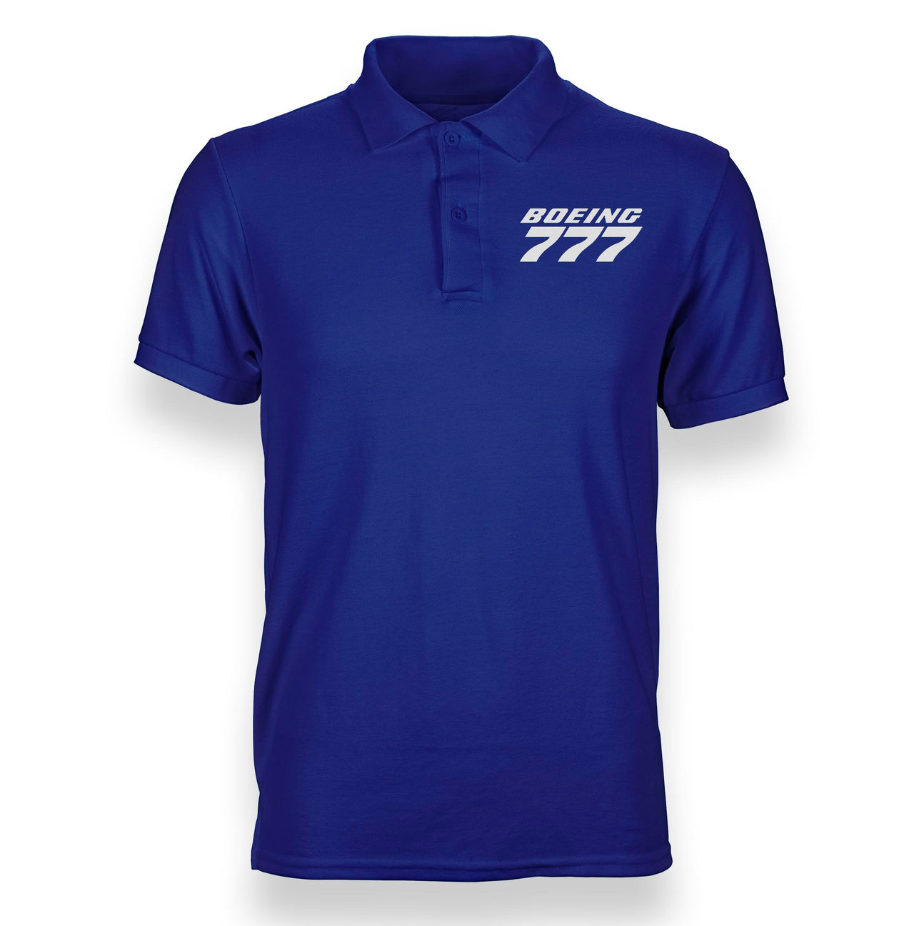 Boeing 777 & Text Designed Polo T-Shirts