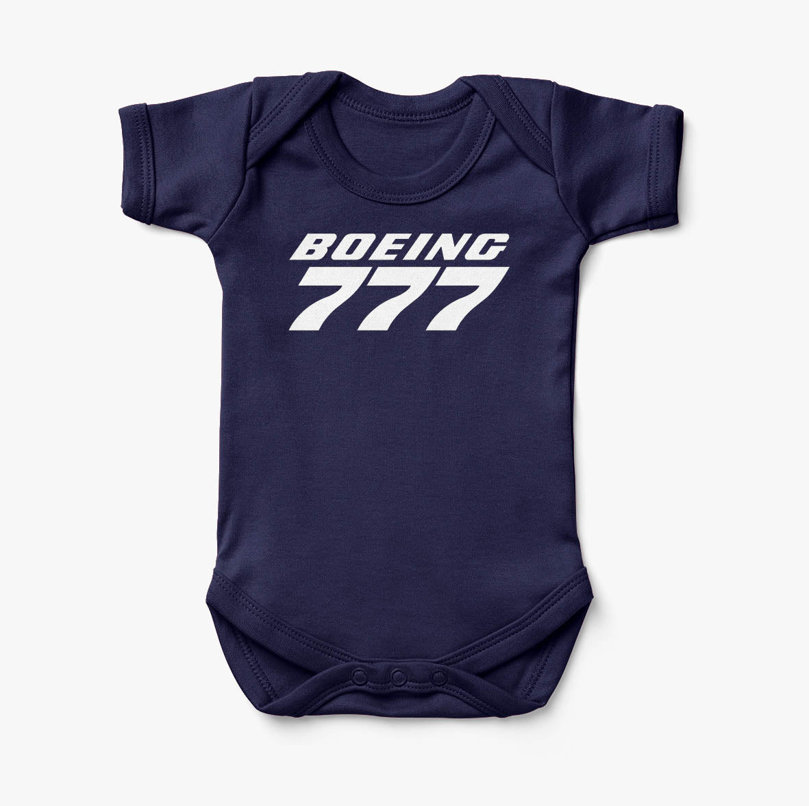 Boeing 777 & Text Designed Baby Bodysuits