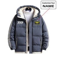 Thumbnail for Boeing 777 & Text Designed Thick Fashion Jackets