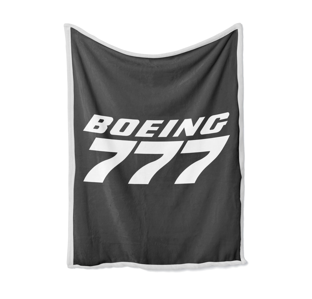 Boeing 777 & Text Designed Bed Blankets & Covers