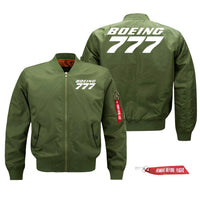 Thumbnail for Boeing 777 Text Designed Pilot Jackets (Customizable)